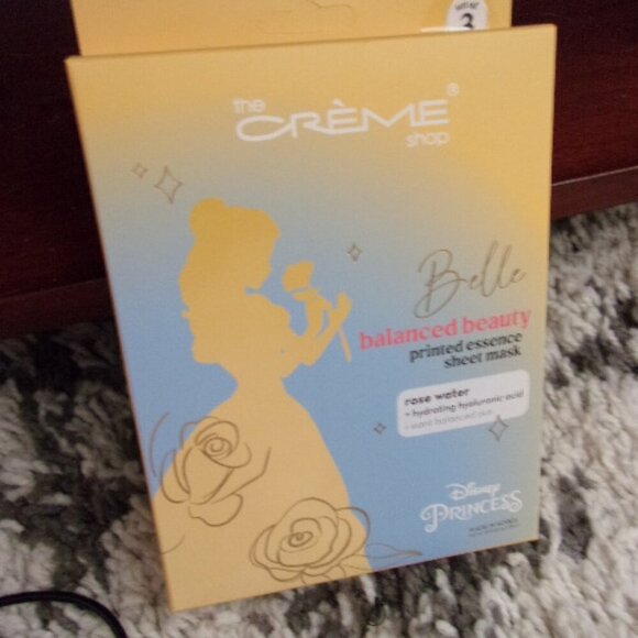The Crème Shop x Disney - Belle Balance Beauty Printed Essence Sheet Mask 3 Pk - Picture 1 of 2